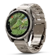 Kép 4/5 - Garmin Fenix 8 AMOLED Sapphire titanium fém szíjjal + grafitszürke szilikon szíjjal - 010-02904-40
