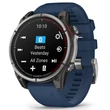 Kép 4/9 - Garmin Quatix 8 – 47 mm, AMOLED, Sapphire Titanium, captain blue szilikon szíjjal (ED XD) - 010-02904-51
