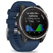 Kép 6/9 - Garmin Quatix 8 – 47 mm, AMOLED, Sapphire Titanium, captain blue szilikon szíjjal (ED XD) - 010-02904-51