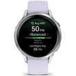 Kép 2/7 - Garmin Venu 4 – 41 mm, ezüst, mályvaszínű szilikon szíjjal (ED) - 010-03013-01