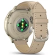 Kép 6/7 - Garmin Venu 4 – 41 mm, Lunar Gold, csontszínű szilikon- és homokszínű bőrszíjjal (ED XD) - 010-03013-03