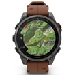 Kép 3/8 - Garmin Fenix 8 Pro 47mm AMOLED Sapphire karbonszürke DLC Titanium barna bőr- és fekete/szürke szilikon szíjjal (ED XD) - 010-03198-40