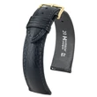 Kép 1/3 - Hirsch fekete borjú bőr óraszíj  8mm - Camelgrain M NQR - 01009150-1-08