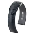 Kép 1/3 - Hirsch fekete borjú bőr óraszíj  18mm - Camelgrain XL - 01009250-2-18