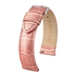 Kép 1/3 - Hirsch rózsaszín borjú bőr óraszíj  18mm - Duke Metallic M - 01027122-2-18