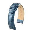 Kép 1/3 - Hirsch kék borjú bőr óraszíj  18mm - Duke Metallic M - 01027180-2-18