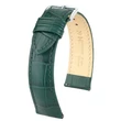 Kép 1/3 - Hirsch sötétzöld borjú bőr óraszíj  18mm - Duke L - 01028040-2-18