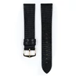 Kép 2/3 - Hirsch fekete gyík bőr óraszíj  18mm - Lizard XL - 01766250-1-18