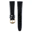 Kép 2/3 - Hirsch fekete kajmán bőr óraszíj  16mm - Prestige L - 02208050-1-16