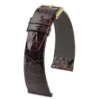 Kép 1/3 - Hirsch barna kajmán bőr óraszíj  14mm - Prestige M - 02308110-1-14