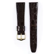 Kép 2/3 - Hirsch barna kajmán bőr óraszíj  14mm - Prestige M - 02308110-1-14