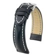 Kép 1/3 - Hirsch fekete borjú bőr óraszíj  22mm - Heavy Calf L - 02475050-2-22
