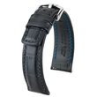 Kép 1/3 - Hirsch fekete borjú bőr óraszíj  20mm - Grand Duke L - 02528051-2-20