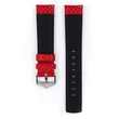 Kép 3/3 - Hirsch piros borjú bőr óraszíj  20mm - Carbon L - 02592020-2-20