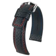 Kép 1/3 - Hirsch fekete borjú bőr óraszíj  18mm - Carbon L - 02592052-2-18