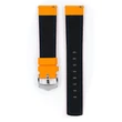 Kép 3/3 - Hirsch narancsságra borjú bőr óraszíj  20mm - Carbon L - 02592076-2-20