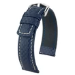 Kép 1/3 - Hirsch kék borjú bőr óraszíj  20mm - Carbon L - 02592080-2-20
