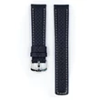 Kép 2/3 - Hirsch kék borjú bőr óraszíj  20mm - Carbon L - 02592080-2-20