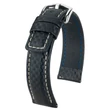 Kép 1/3 - Hirsch fekete borjú bőr óraszíj  20mm - Carbon XL - 02592250-2-20
