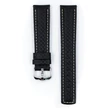 Kép 2/3 - Hirsch fekete borjú bőr óraszíj  20mm - Carbon XL - 02592250-2-20