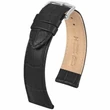 Kép 1/3 - Hirsch fekete borjú bőr óraszíj  28mm - Louisianalook M NQR - 03427150-2-28