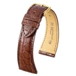 Kép 1/3 - Hirsch barna aligátor bőr óraszíj  16mm - Regent M - 04107119-1-16