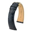 Kép 1/3 - Hirsch fekete aligátor bőr óraszíj  16mm - Regent M - 04107159-1-16