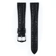 Kép 2/3 - Hirsch fekete aligátor bőr óraszíj  16mm - Regent M - 04107159-1-16