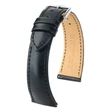 Kép 1/3 - Hirsch fekete borjú bőr óraszíj  18mm - Siena L - 04202050-2-18