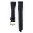Kép 2/3 - Hirsch fekete strucc bőr óraszíj  18mm - Massai Ostrich L - 04262051-1-18
