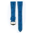 Kép 2/3 - Hirsch királykék strucc bőr óraszíj  18mm - Massai Ostrich L - 04262084-1-18