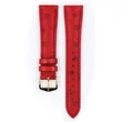 Kép 2/3 - Hirsch piros strucc bőr óraszíj  14mm - Massai Ostrich M - 04262120-1-14
