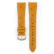 Kép 2/3 - Hirsch mézbarna strucc bőr óraszíj  14mm - Massai Ostrich M - 04262174-1-14
