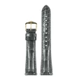 Kép 2/3 - Hirsch szürke aligátor bőr óraszíj  17mm - London L - 04307030-1-17