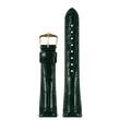 Kép 2/3 - Hirsch sötétzöld aligátor bőr óraszíj  17mm - London L - 04307041-1-17