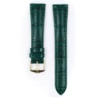 Kép 2/3 - Hirsch sötétzöld aligátor bőr óraszíj  17mm - London L - 04307049-1-17