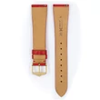 Kép 3/3 - Hirsch piros strucc bőr óraszíj  19mm - Massai Ostrich L - 04362020-1-19