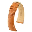 Kép 1/3 - Hirsch aranybarna strucc bőr óraszíj  19mm - Massai Ostrich L - 04362071-1-19