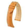 Kép 1/3 - Hirsch mézbarna strucc bőr óraszíj  19mm - Massai Ostrich L - 04362074-1-19