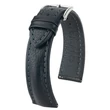 Kép 1/3 - Hirsch fekete borjú bőr óraszíj  20mm - Lucca L - 04902050-2-20