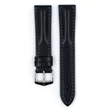 Kép 2/3 - Hirsch fekete borjú bőr óraszíj  20mm - Lucca L - 04902050-2-20