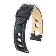 Kép 1/3 - Hirsch fekete borjú bőr óraszíj  22mm - Rally L - 05102051-2-22