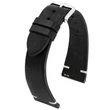 Kép 1/3 - Hirsch fekete borjú bőr óraszíj  19mm - Bagnore L - 05502050-2-19
