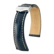 Kép 1/3 - Hirsch kék aligátor bőr óraszíj  20mm - Navigator - no buckle - 07007489-0-2016
