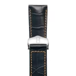 Kép 2/3 - Hirsch fekete aligátor bőr óraszíj  22mm - Voyager - no buckle - 07107457-0-2218
