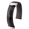 Kép 1/3 - Hirsch fekete aligátor bőr óraszíj  19mm - Speed Plus - no buckle - 07507458-0-1918