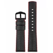 Kép 2/3 - Hirsch fekete borjú bőr/ kaucsuk óraszíj  20mm - Ayrton L - 0912092050-5-20