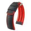 Kép 1/3 - Hirsch fekete borjú bőr/ kaucsuk óraszíj  20mm - Robby L - 0912094050-4-20