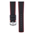 Kép 2/3 - Hirsch fekete borjú bőr/ kaucsuk óraszíj  20mm - Robby L - 0912094050-4-20
