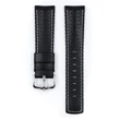Kép 2/3 - Hirsch fekete borjú bőr/ kaucsuk óraszíj  18mm - Tiger L - 0915075050-2-18